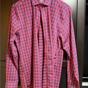 Twillory Men’s Red and Blue Checkered Shirt